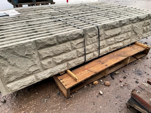 6ft x 12 inch Concrete Rock Faced Gravel Boards - Image 2